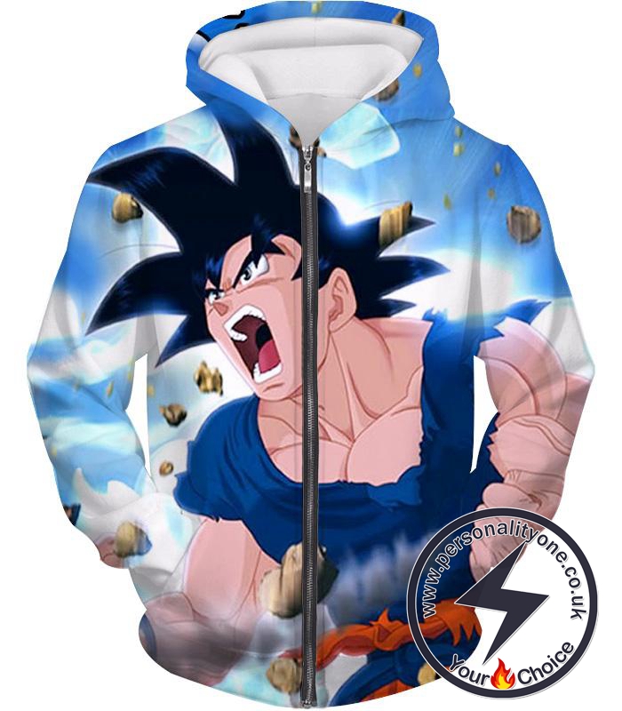 Dragon Ball Z Zip Up Hoodie - Goku Angry Power